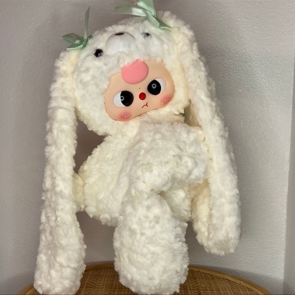 Baby three 400% hug me backpack - white bunny